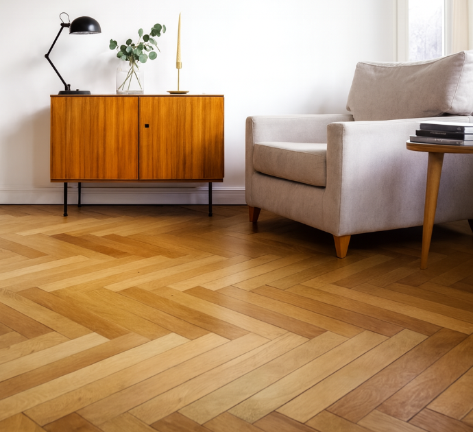 Pose de parquet à Groslay
